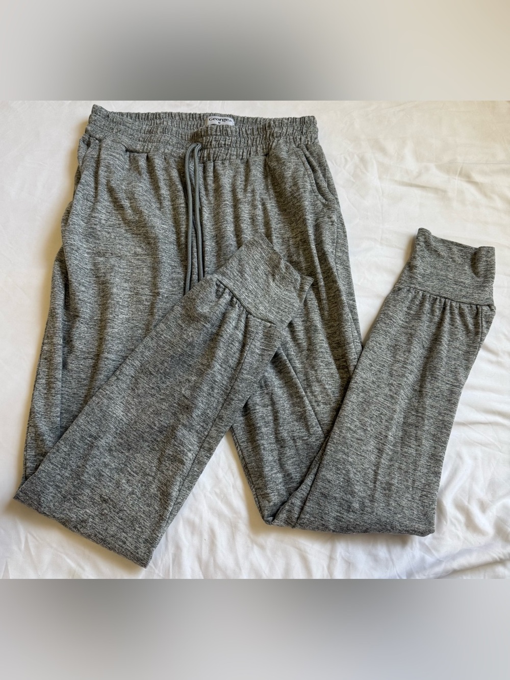 George Lightweight Heather Gray Sweatpants with Drawstring